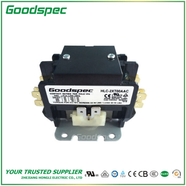 HLC-2XT00AAC-003 HLC-2XT00AAC(2P/20A/120VAC)Definite Purpose Contactor
